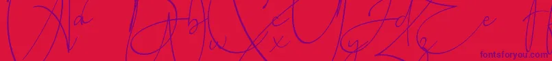 Baltimore Regular Font – Purple Fonts on Red Background