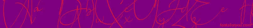 Baltimore Regular-Schriftart – Rote Schriften auf violettem Hintergrund