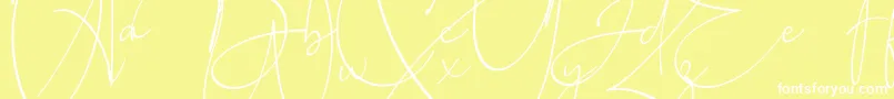 フォントBaltimore Regular – 黄色い背景に白い文字