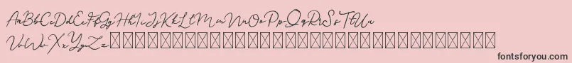 Baltimore Font – Black Fonts on Pink Background