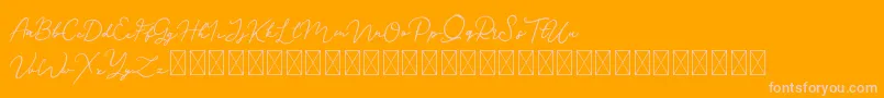 Baltimore Font – Pink Fonts on Orange Background
