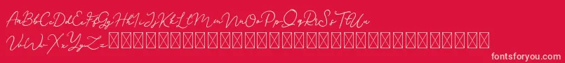 Baltimore Font – Pink Fonts on Red Background