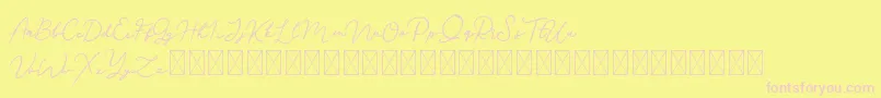 Baltimore Font – Pink Fonts on Yellow Background