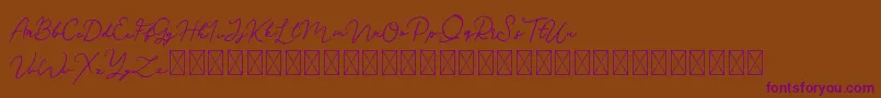 Baltimore Font – Purple Fonts on Brown Background