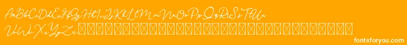 Baltimore Font – White Fonts on Orange Background