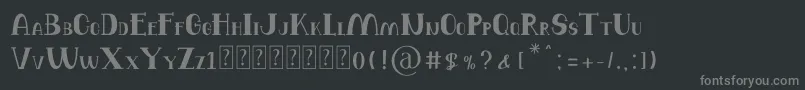 Balutteli Serif-fontti – harmaat kirjasimet mustalla taustalla