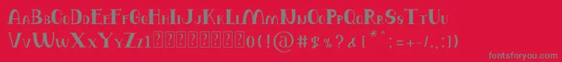 Balutteli Serif Font – Gray Fonts on Red Background