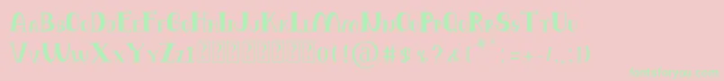 Balutteli Serif Font – Green Fonts on Pink Background