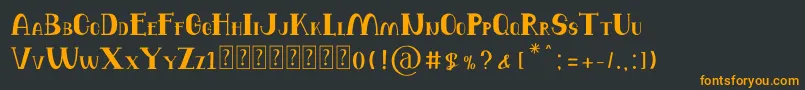 Шрифт Balutteli Serif – оранжевые шрифты на чёрном фоне