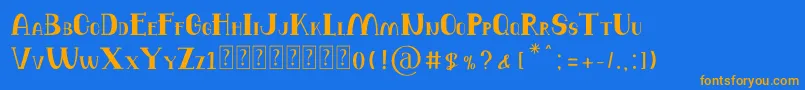 fuente Balutteli Serif – Fuentes Naranjas Sobre Fondo Azul
