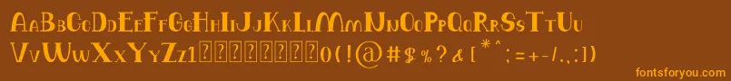 Balutteli Serif-fontti – oranssit fontit ruskealla taustalla