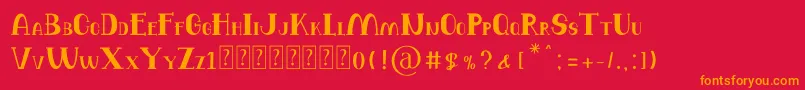 fuente Balutteli Serif – Fuentes Naranjas Sobre Fondo Rojo