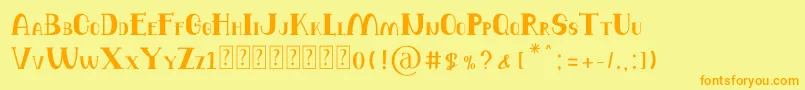 Шрифт Balutteli Serif – оранжевые шрифты на жёлтом фоне