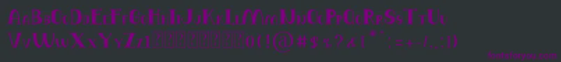フォントBalutteli Serif – 黒い背景に紫のフォント