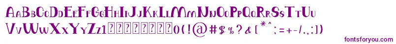 Balutteli Serif-fontti – violetit fontit valkoisella taustalla