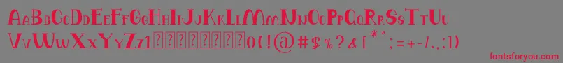フォントBalutteli Serif – 赤い文字の灰色の背景