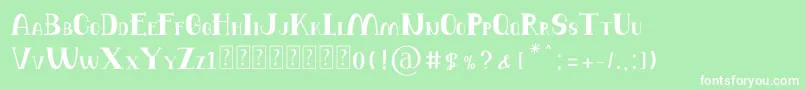 フォントBalutteli Serif – 緑の背景に白い文字