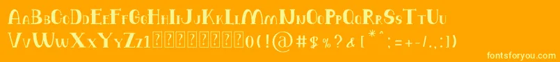 Balutteli Serif-fontti – keltaiset fontit oranssilla taustalla