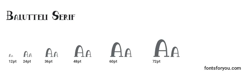 Größen der Schriftart Balutteli Serif