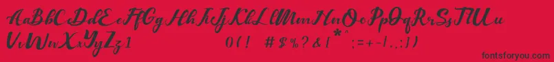 Balutteli Font – Black Fonts on Red Background