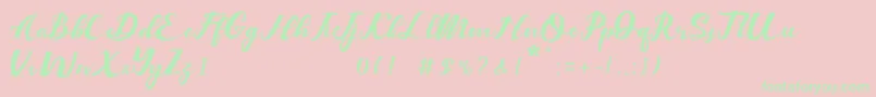 Balutteli Font – Green Fonts on Pink Background