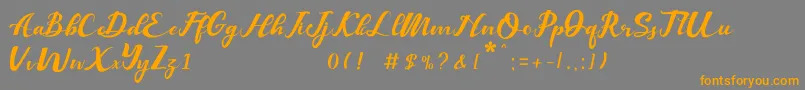 Balutteli Font – Orange Fonts on Gray Background