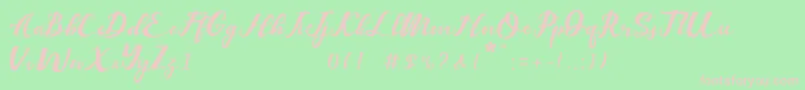 Balutteli Font – Pink Fonts on Green Background