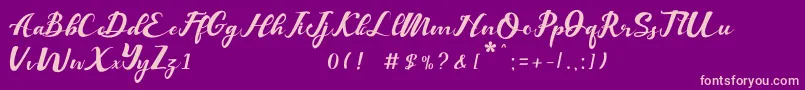 Balutteli Font – Pink Fonts on Purple Background