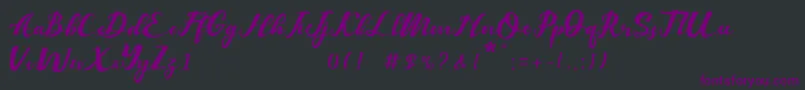 Balutteli Font – Purple Fonts on Black Background