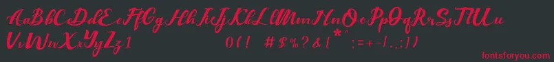 Balutteli Font – Red Fonts on Black Background