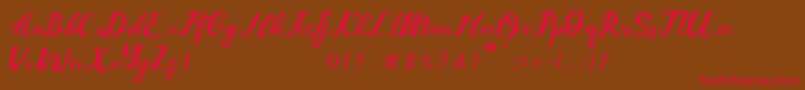 Balutteli Font – Red Fonts on Brown Background