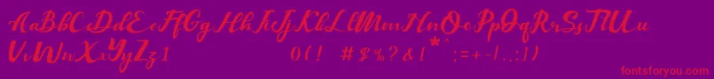 Balutteli Font – Red Fonts on Purple Background