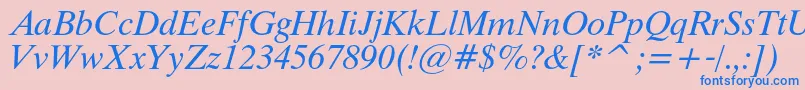 Шрифт ThamescItalic – синие шрифты на розовом фоне