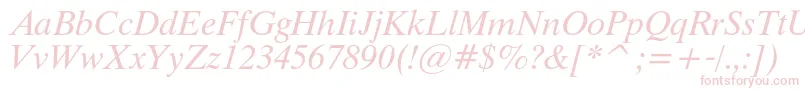 Шрифт ThamescItalic – розовые шрифты на белом фоне