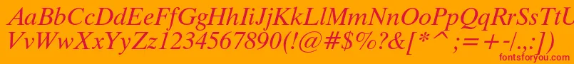 Шрифт ThamescItalic – красные шрифты на оранжевом фоне