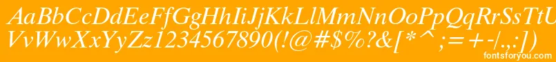 ThamescItalic Font – White Fonts on Orange Background