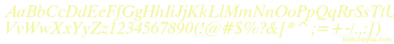 Шрифт ThamescItalic – жёлтые шрифты