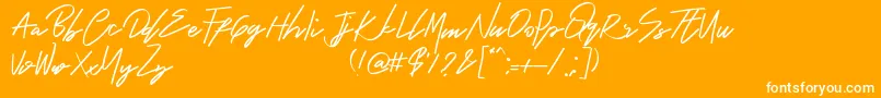 Bambang Font – White Fonts on Orange Background