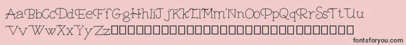 Bambina Demo Font – Black Fonts on Pink Background