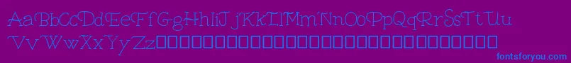 Bambina Demo Font – Blue Fonts on Purple Background