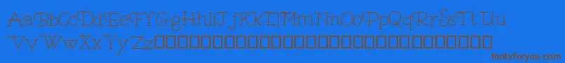Bambina Demo Font – Brown Fonts on Blue Background