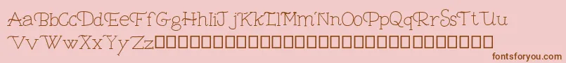 Bambina Demo Font – Brown Fonts on Pink Background