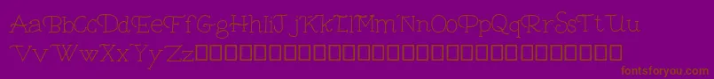 Bambina Demo Font – Brown Fonts on Purple Background