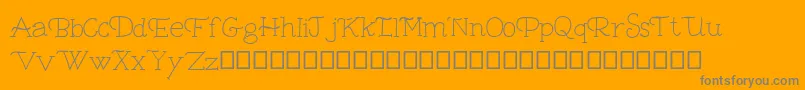 Bambina Demo-Schriftart – Graue Schriften auf orangefarbenem Hintergrund