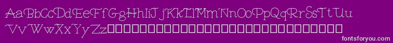 Bambina Demo Font – Green Fonts on Purple Background