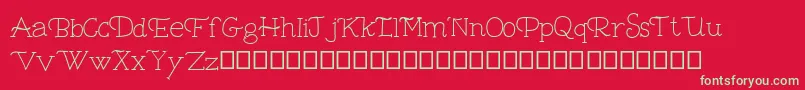 Bambina Demo Font – Green Fonts on Red Background
