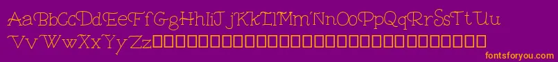 Bambina Demo Font – Orange Fonts on Purple Background