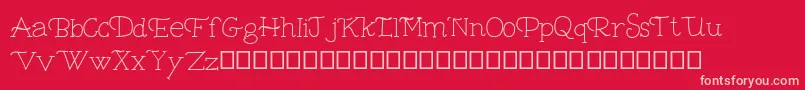 Bambina Demo Font – Pink Fonts on Red Background