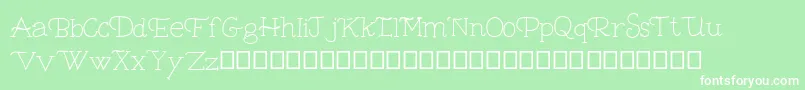 Bambina Demo Font – White Fonts on Green Background