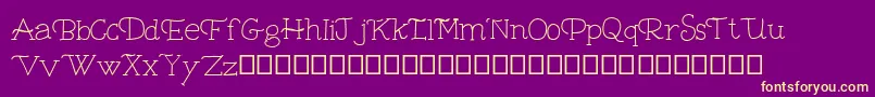 Bambina Demo Font – Yellow Fonts on Purple Background